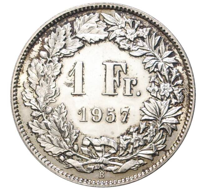 Монета 1 франк 1957 года Швейцария (Артикул K11-74292)