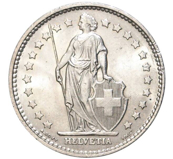 Монета 1 франк 1965 года Швейцария (Артикул K11-74295)