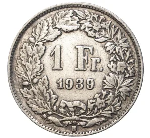 1 франк 1939 года Швейцария