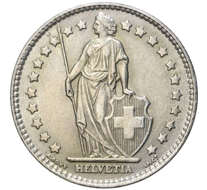 Монета 1 франк 1962 года Швейцария (Артикул K11-74330)