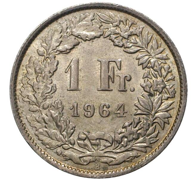 Монета 1 франк 1964 года Швейцария (Артикул K11-74332)