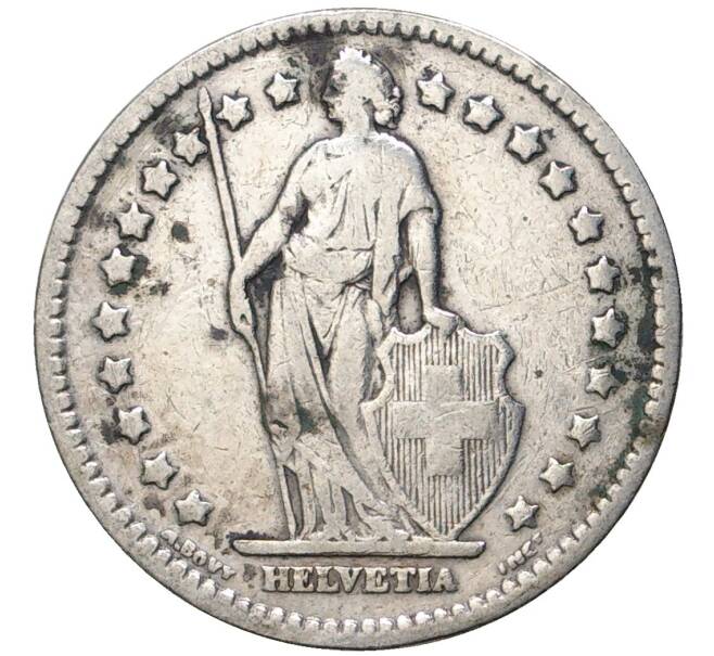 Монета 1 франк 1914 года Швейцария (Артикул K11-74334)
