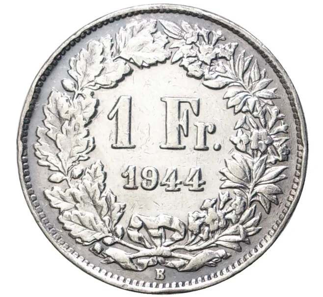 Монета 1 франк 1944 года Швейцария (Артикул K11-74336)