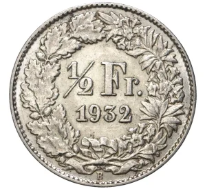 1/2 франка 1932 года Швейцария