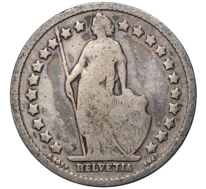 Монета 1/2 франка 1898 года Швейцария (Артикул K11-74361)
