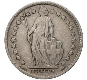1/2 франка 1907 года Швейцария