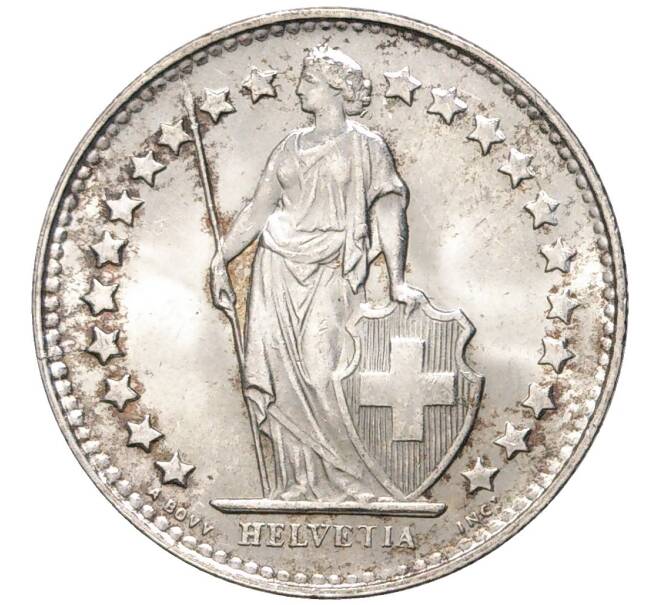 Монета 1/2 франка 1951 года Швейцария (Артикул K11-74377)