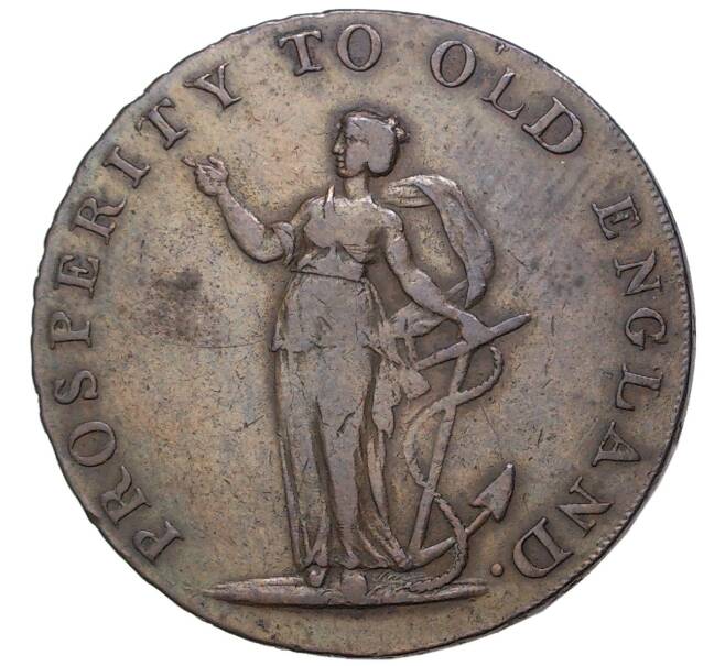 Монета Торговый токен 1/2 пенни 1790-1794 года Великобритания (Норфолк) (Артикул M2-57620)