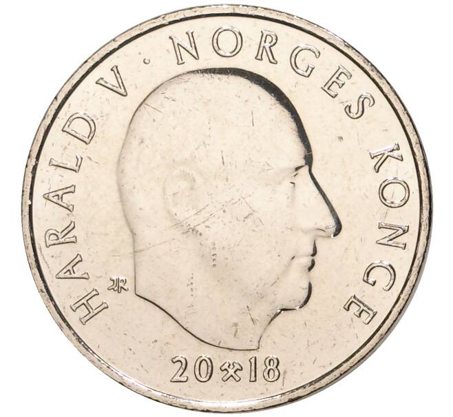 Монета 20 крон 2018 года Норвегия «150 лет норвежской треккинговой ассоциации» (Артикул M2-57711)