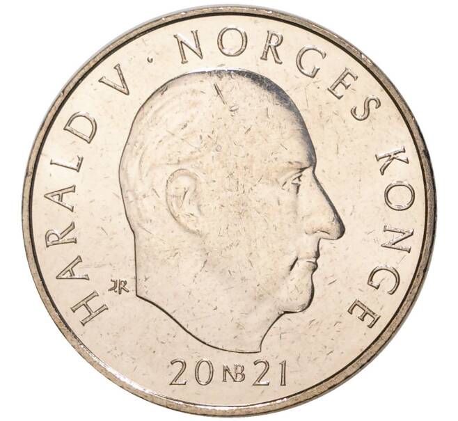 Монета 20 крон 2021 года Норвегия «250 лет со дня рождения Ханса Нильсена Хауге» (Артикул M2-57722)