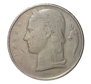 5 франков 1949 года — Надпись «BELGIE» на фламандском — Фото №2