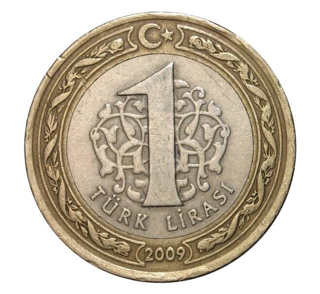Монета 1 лира 2009 года (Артикул M2-2450)