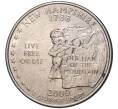 1/4 доллара (25 центов) 2000 года D США «Штаты и территории — Штат Нью-Гэмпшир» (Артикул K11-74590)