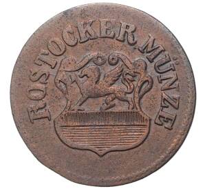 3 пфеннига 1855 года Росток — Фото №2