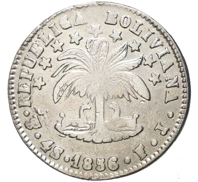 Монета 4 соля 1856 года Боливия (Артикул M2-57848)