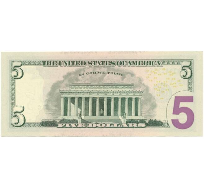 Банкнота 5 долларов 2006 года США (Артикул B2-9914)