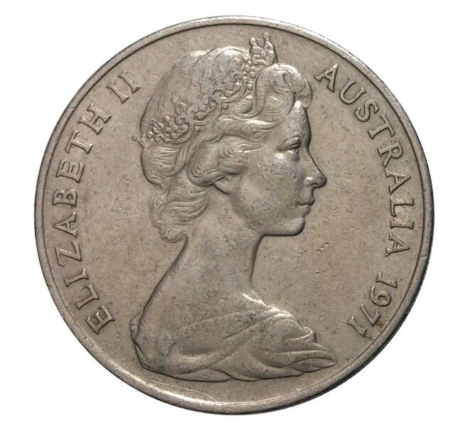 Монета 20 центов 1971 года (Артикул: M2-2482) — Фото №1