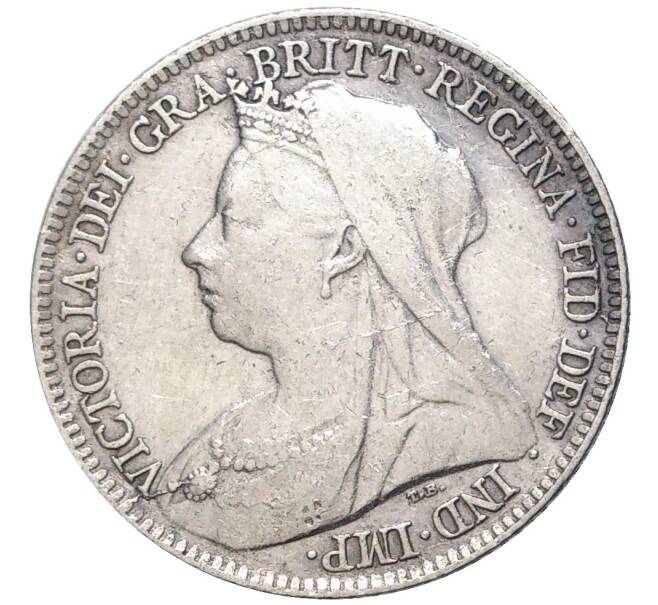 Монета 6 пенсов 1896 года Великобритания (Артикул K11-74967)