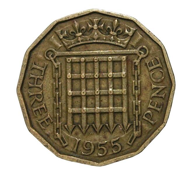 Монета 3 пенса 1955 года (Артикул: M2-2492) — Фото №1