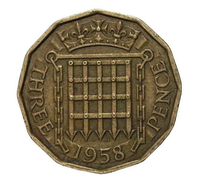 Монета 3 пенса 1958 года (Артикул: M2-2493) — Фото №1