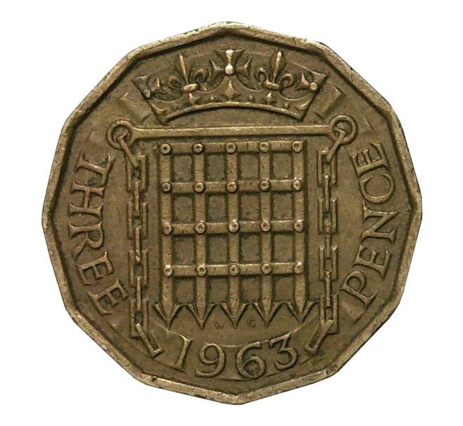 Монета 3 пенса 1963 года (Артикул: M2-2494) — Фото №1