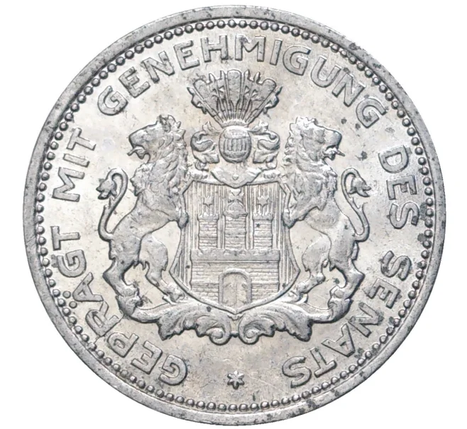 Монета 5/100 марки 1923 года Германия — Гамбург (Нотгельд) (Артикул K1-3987)