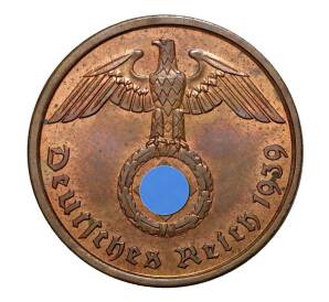 2 рейхспфеннига 1939 года А — Фото №1