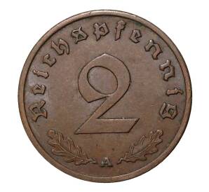 2 рейхспфеннига 1937 года А — Фото №2