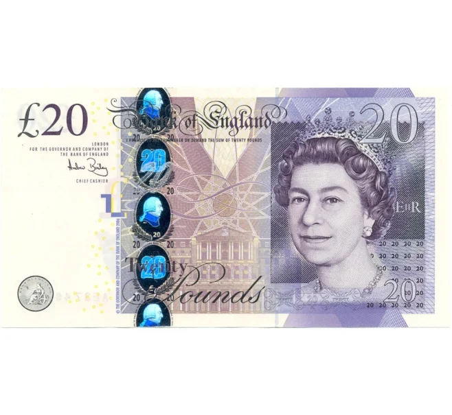 Банкнота 20 фунтов 2020 года Великобритания (Артикул B2-9924)