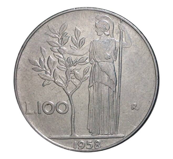 Монета 100 лир 1958 года (Артикул: M2-2515) — Фото №1