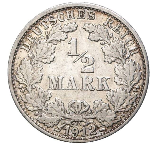 Монета 1/2 марки 1912 года F Германия (Артикул K11-75289)