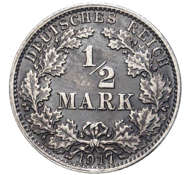 Монета 1/2 марки 1917 года G Германия (Артикул K11-75292)