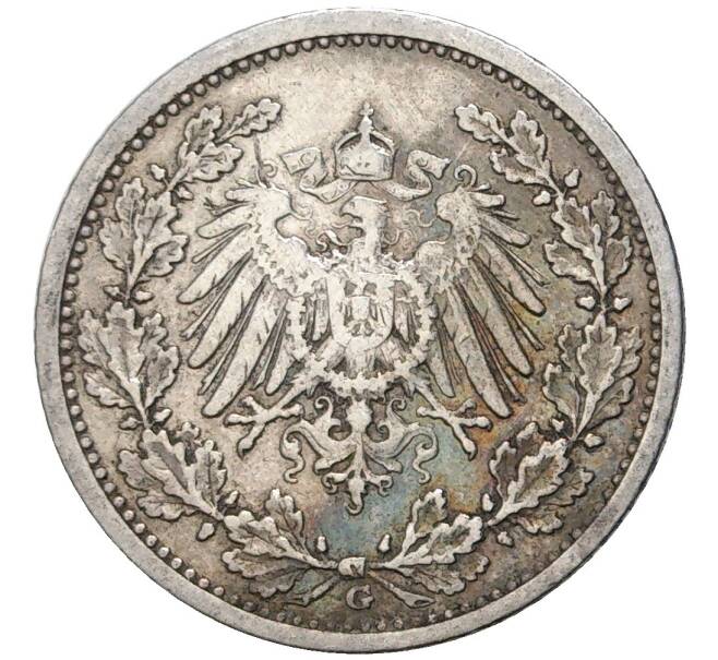 Монета 1/2 марки 1909 года G Германия (Артикул K11-75326)