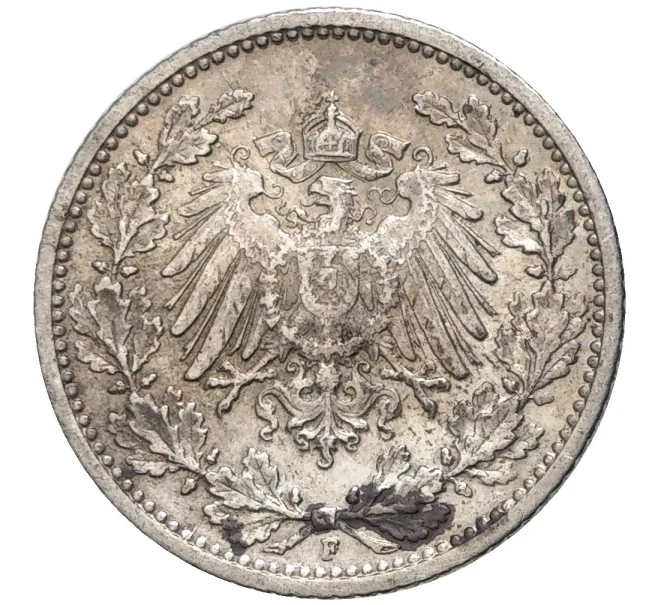 Монета 1/2 марки 1911 года F Германия (Артикул K11-75329)