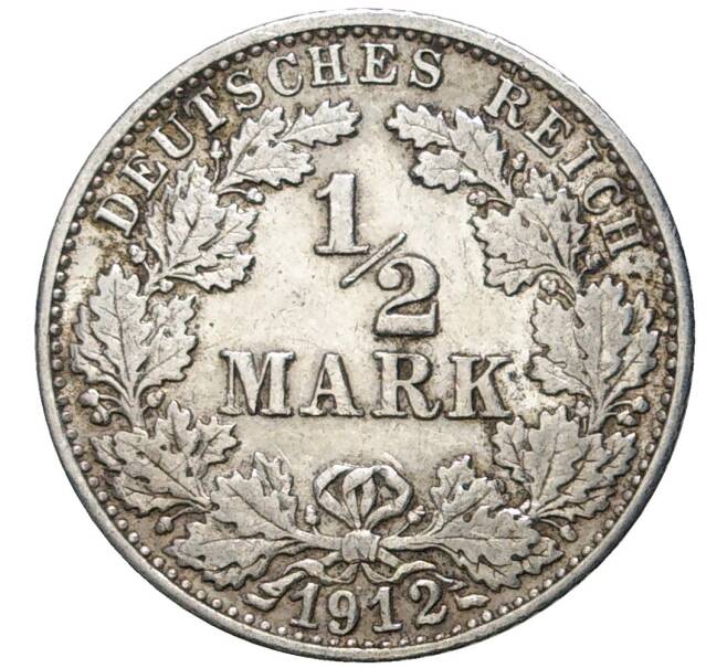 Монета 1/2 марки 1912 года F Германия (Артикул K11-75336)