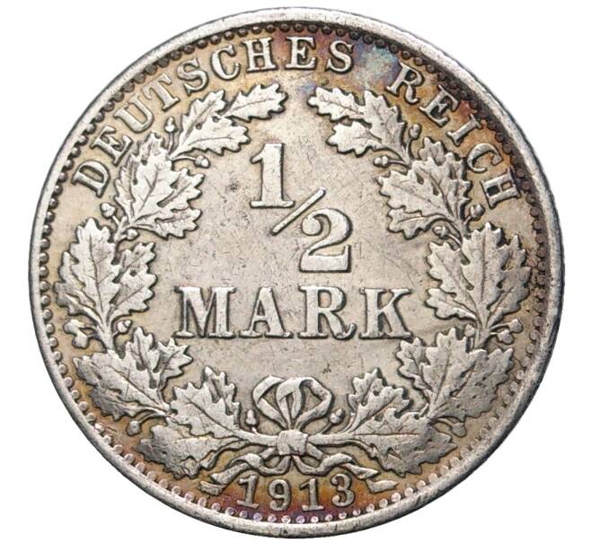 Монета 1/2 марки 1913 года E Германия (Артикул K11-75340)