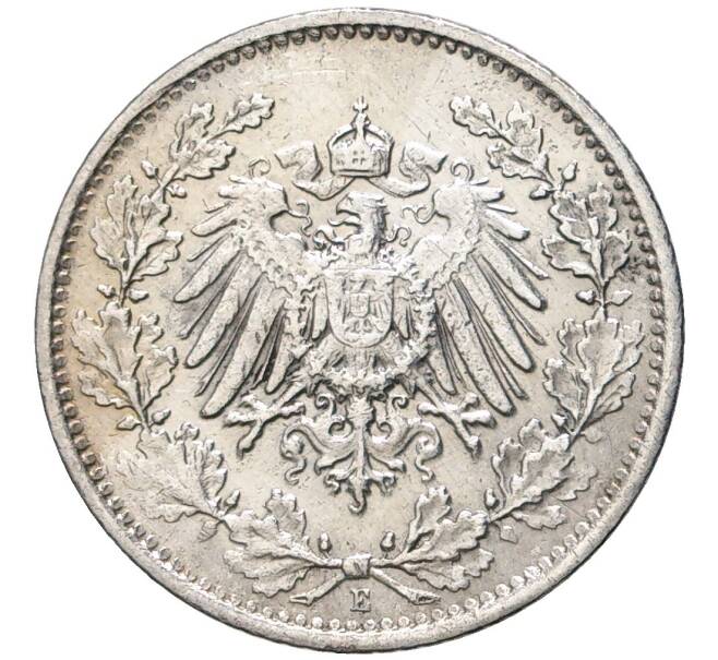 Монета 1/2 марки 1913 года E Германия (Артикул K11-75340)