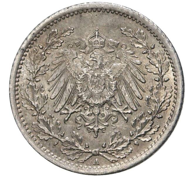 Монета 1/2 марки 1915 года A Германия (Артикул K11-75365)