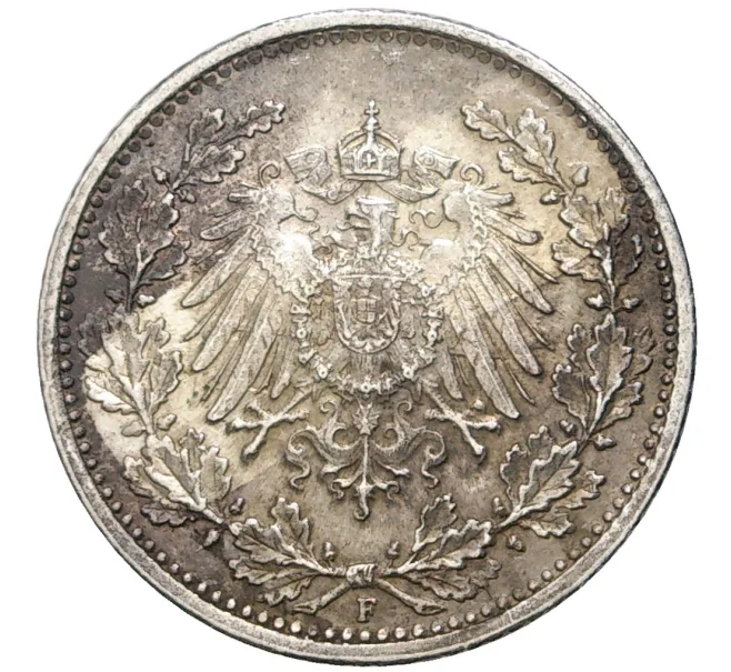 Монета 1/2 марки 1915 года F Германия (Артикул K11-75368)