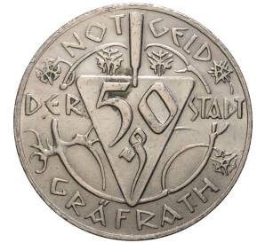 50 пфеннигов 1921 года Германия — город Графрат (Нотгельд)