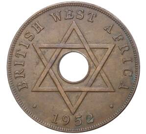 1 пенни 1952 года Британская Западная Африка