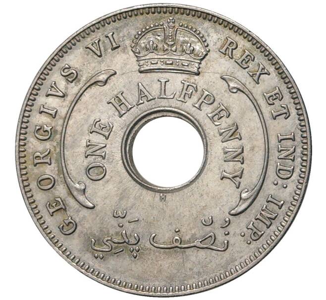 Монета 1/2 пенни 1947 года Н Британская Западная Африка (Артикул: K11-75992) — Фото №2