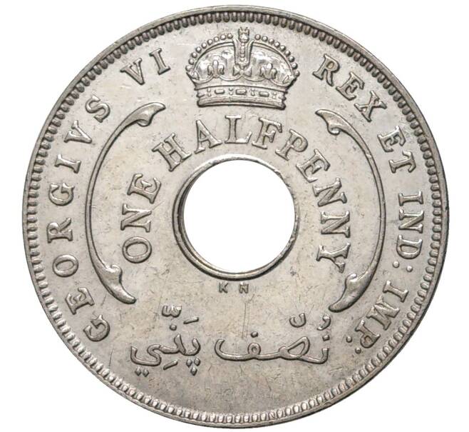 Монета 1/2 пенни 1947 года KN Британская Западная Африка (Артикул K11-75997)