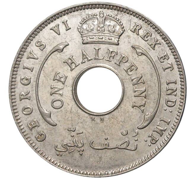 Монета 1/2 пенни 1947 года KN Британская Западная Африка (Артикул K11-75998)