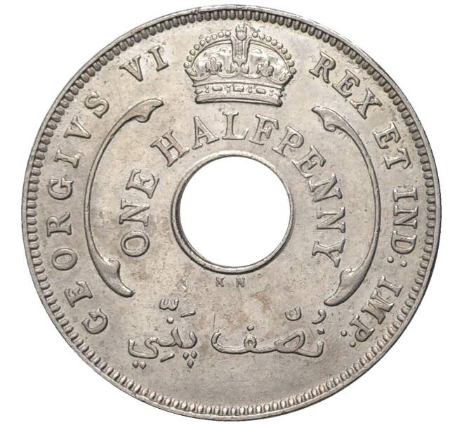 Монета 1/2 пенни 1947 года KN Британская Западная Африка (Артикул K11-75999)