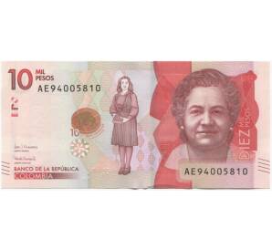 10000 песо 2019 года Колумбия