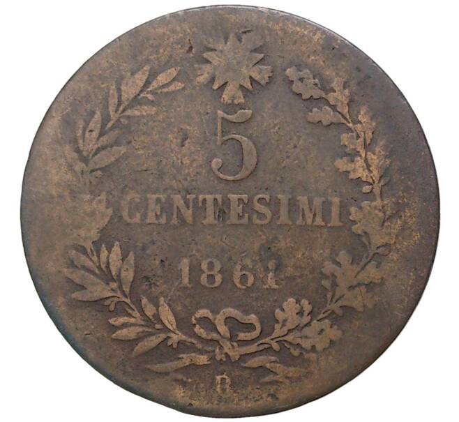 Монета 5 чентезимо 1861 года B Италия (Артикул K11-77332)
