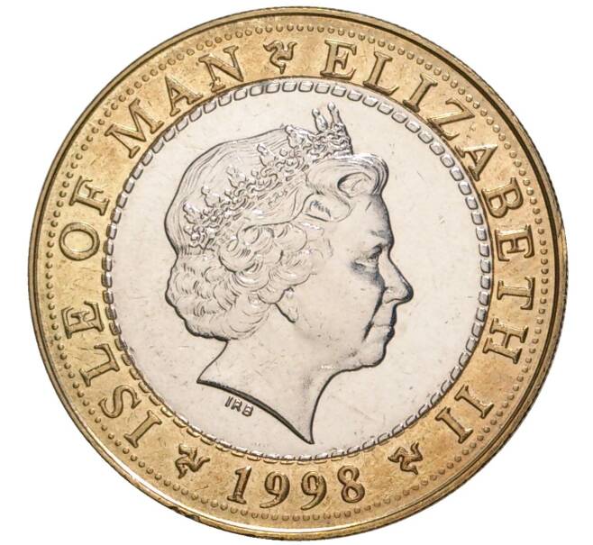 Монета 2 фунта 1998 года Остров Мэн (Артикул K11-77367)
