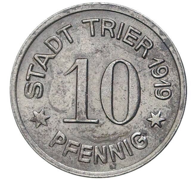Монета 10 пфеннигов 1919 года Германия — город Трир (Нотгельд) (Артикул K11-78158)
