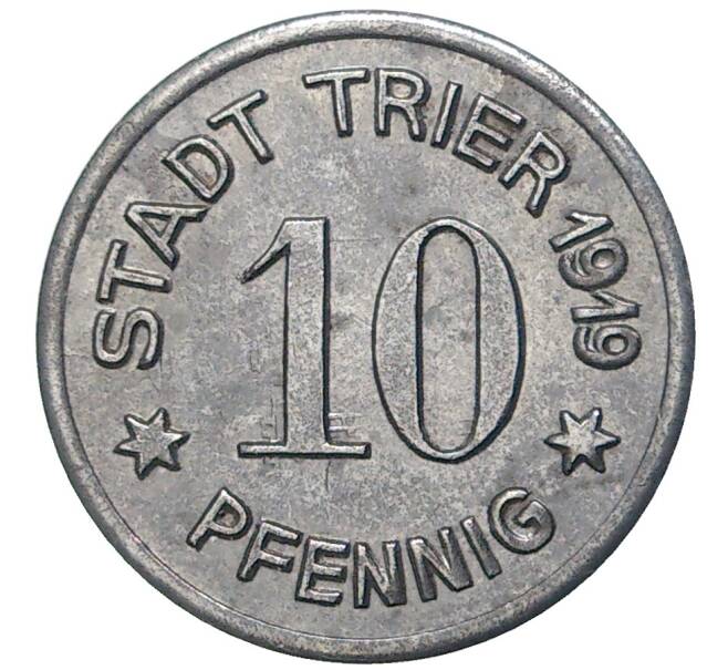 Монета 10 пфеннигов 1919 года Германия — город Трир (Нотгельд) (Артикул K11-78168)